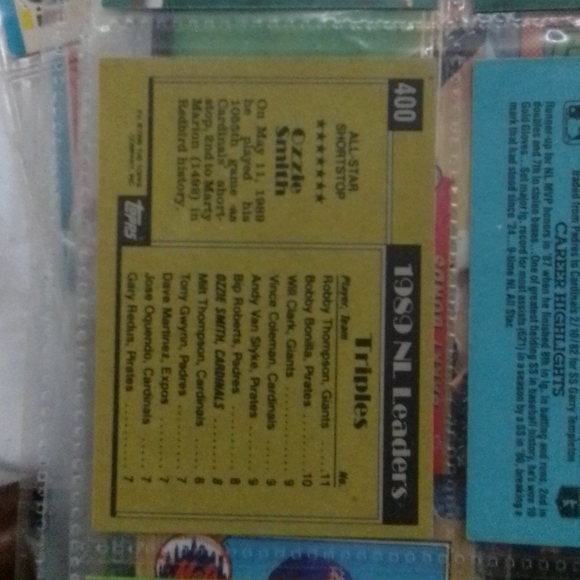 Ozzie Smith baseball card 400 - Picture 2 of 2